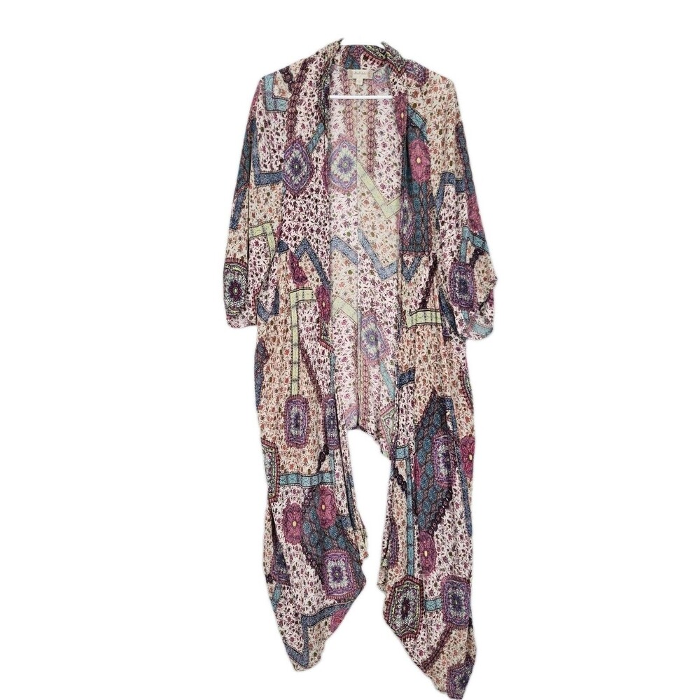 Altar'd State Paisley Boho Small Kimono Cardigan Patchwork Hippie Granola Crunch